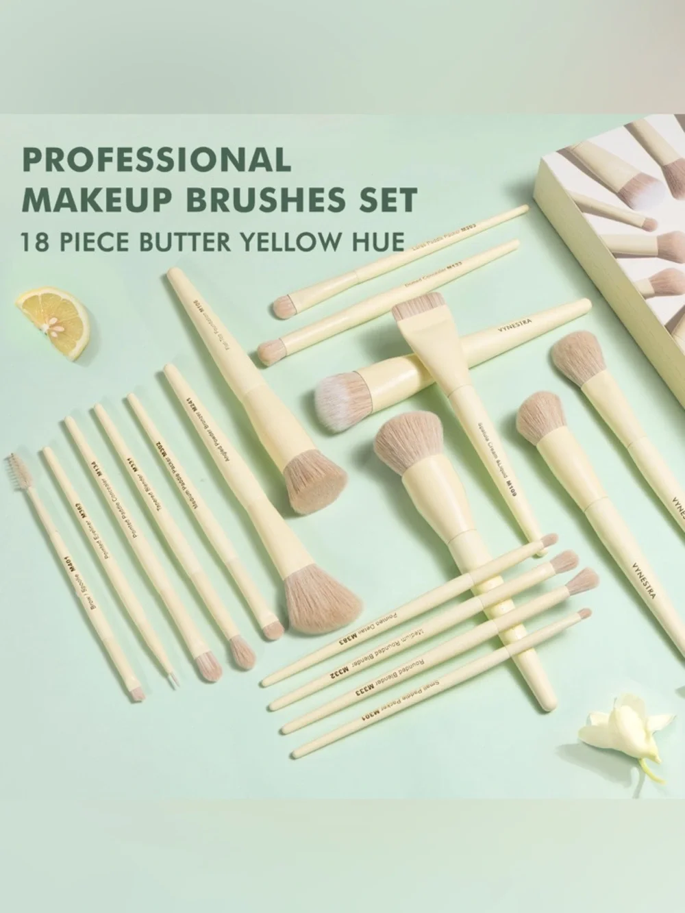 Buttery Blends Brush Set 18Pcs Face & Eye Makeup Brushes Set